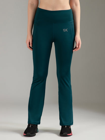 Super Flare Pants in Dark Green