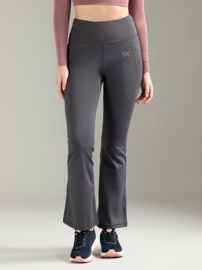 Super Flare Pants in Dark Grey