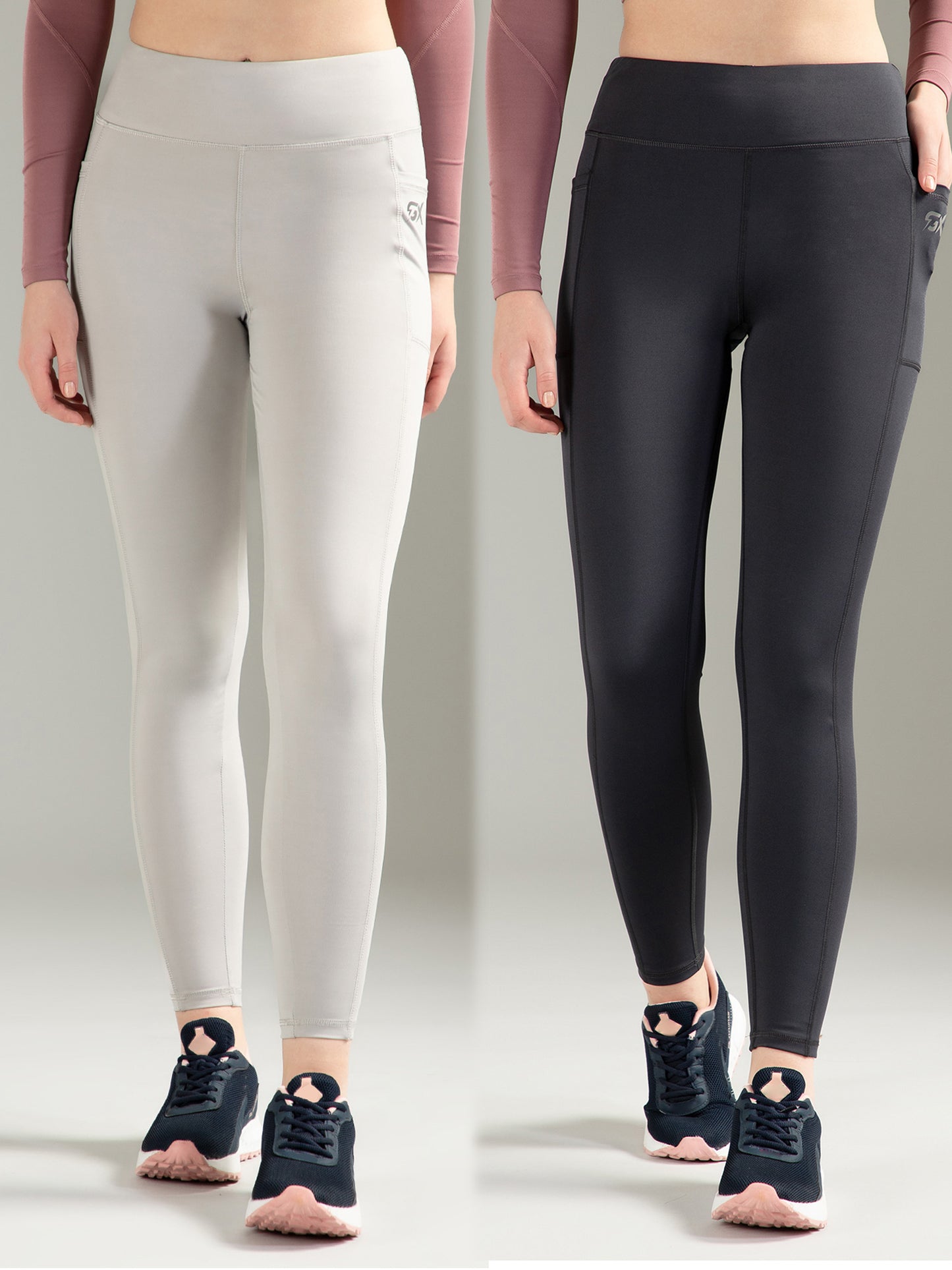 Dark Grey & Light Grey Combo Leggings