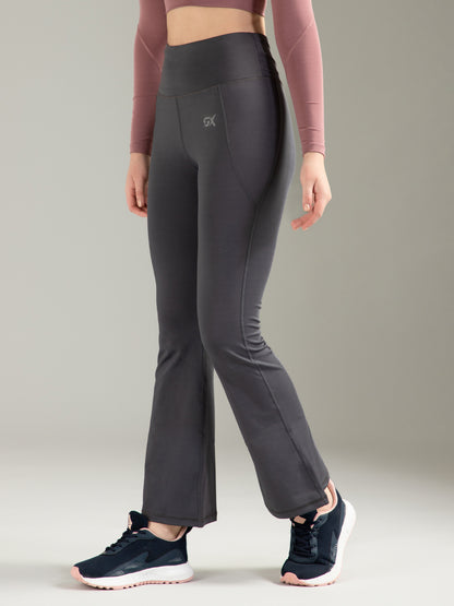 Super Flare Pants in Dark Grey