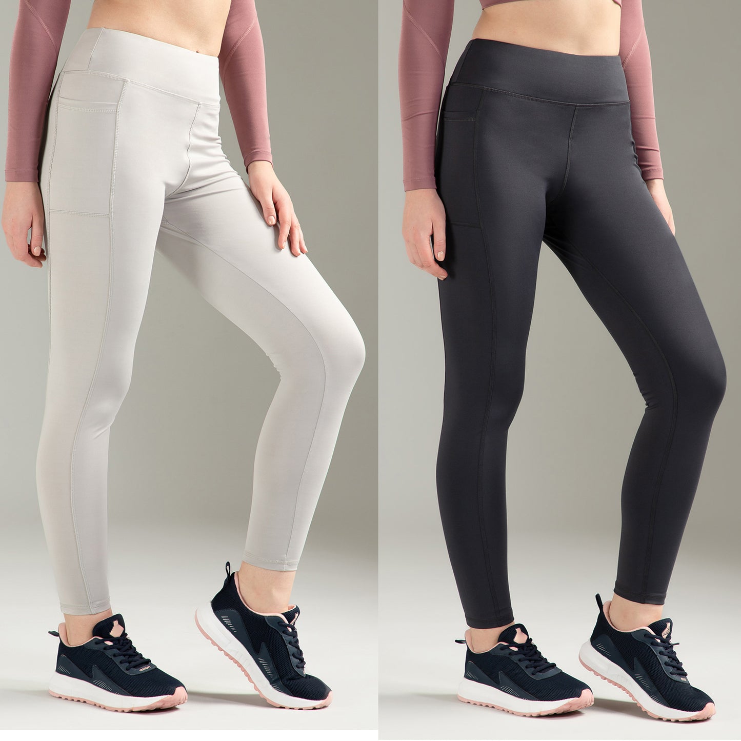 Dark Grey & Light Grey Combo Leggings