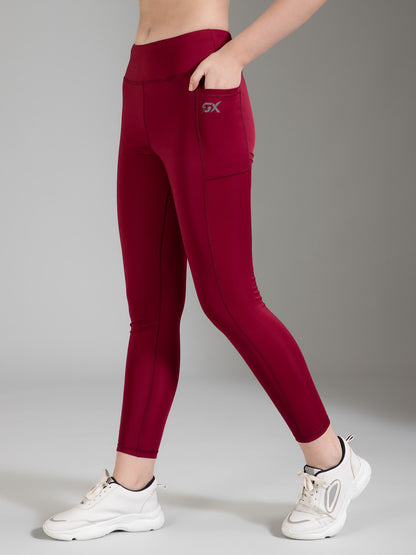 Solid Maroon Legging