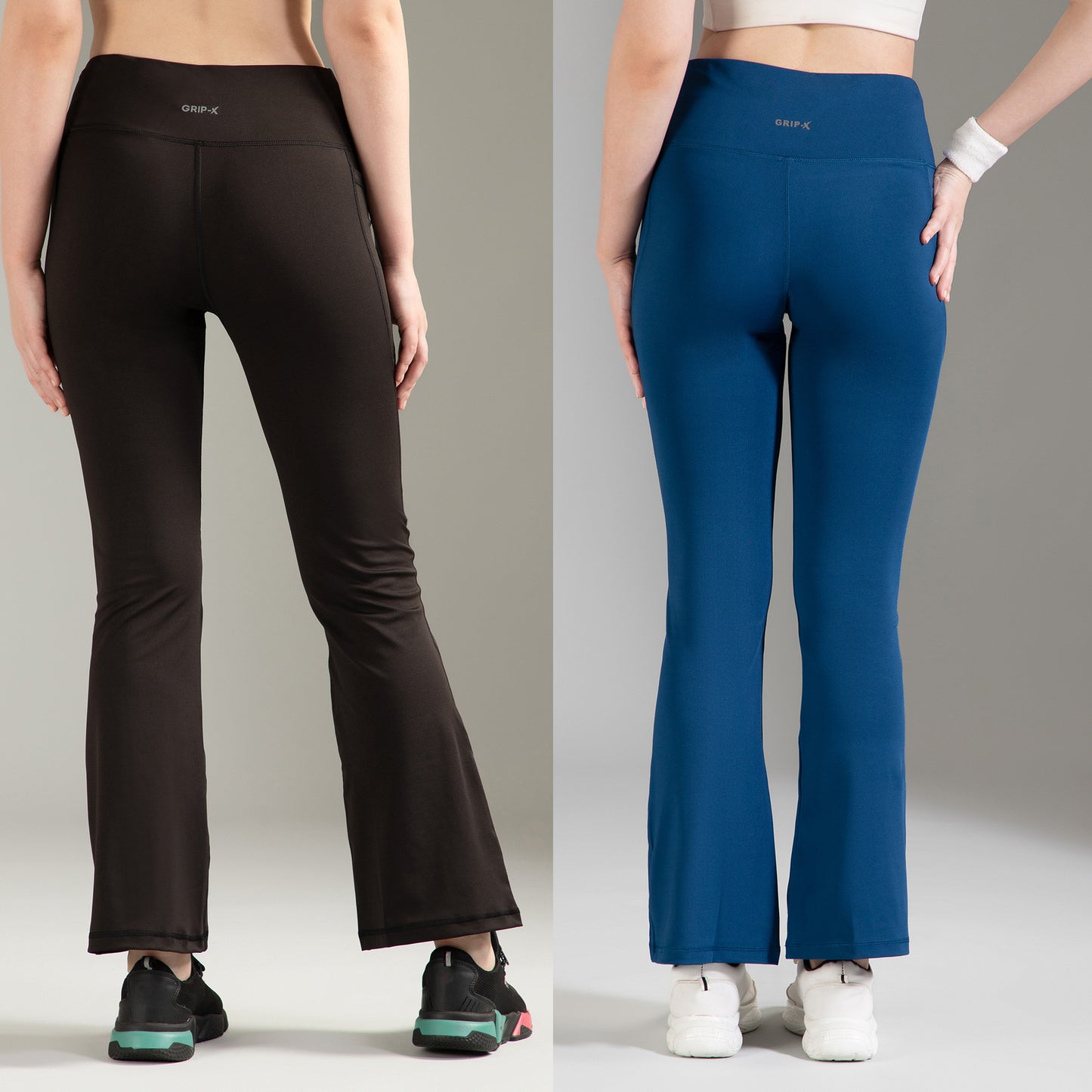 Super Flare Pants Black & Blue Combo