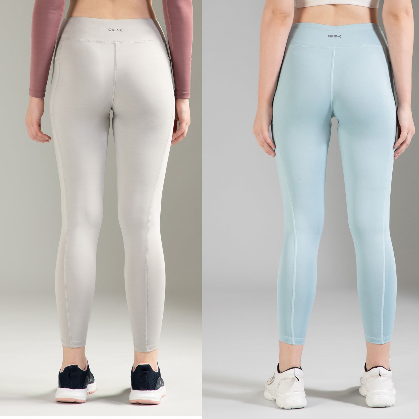 Light Grey & Sea Green Combo Leggings