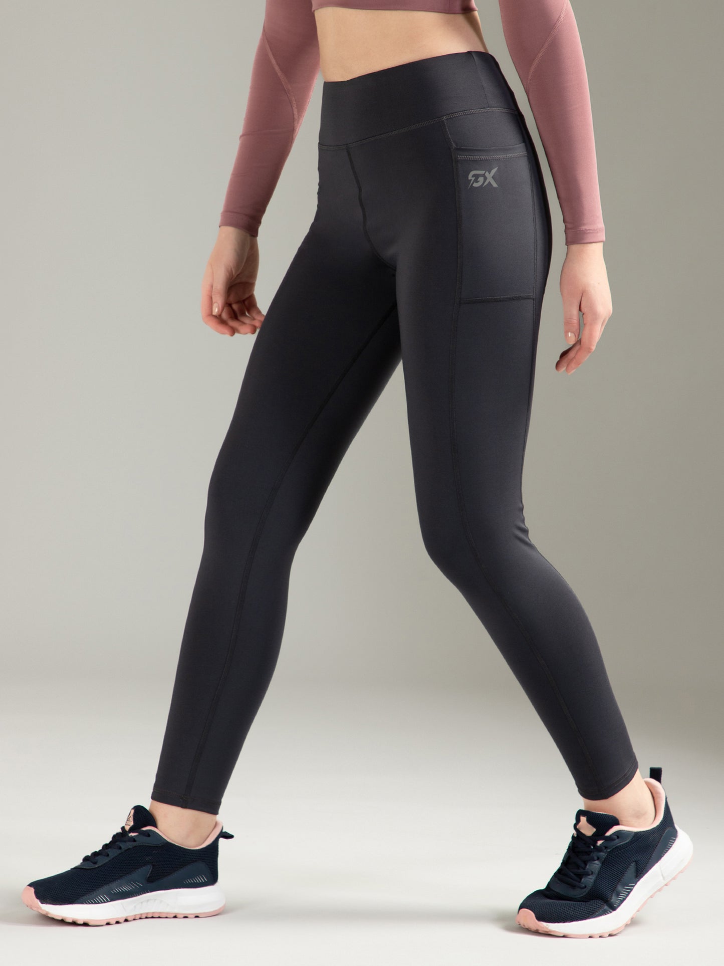 Solid Dark Grey Legging
