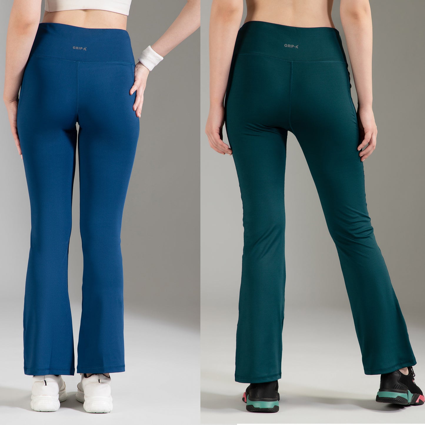 Super Flare Pants Blue & Dark Green Combo