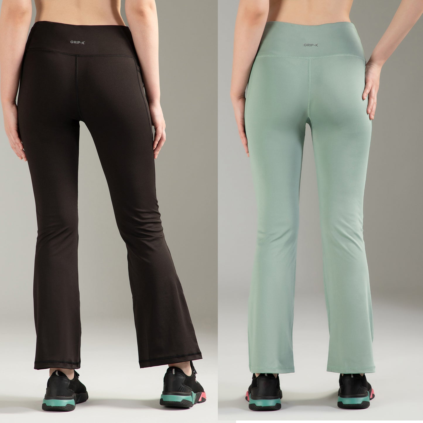 Super Flare Pants Black & Pista Combo