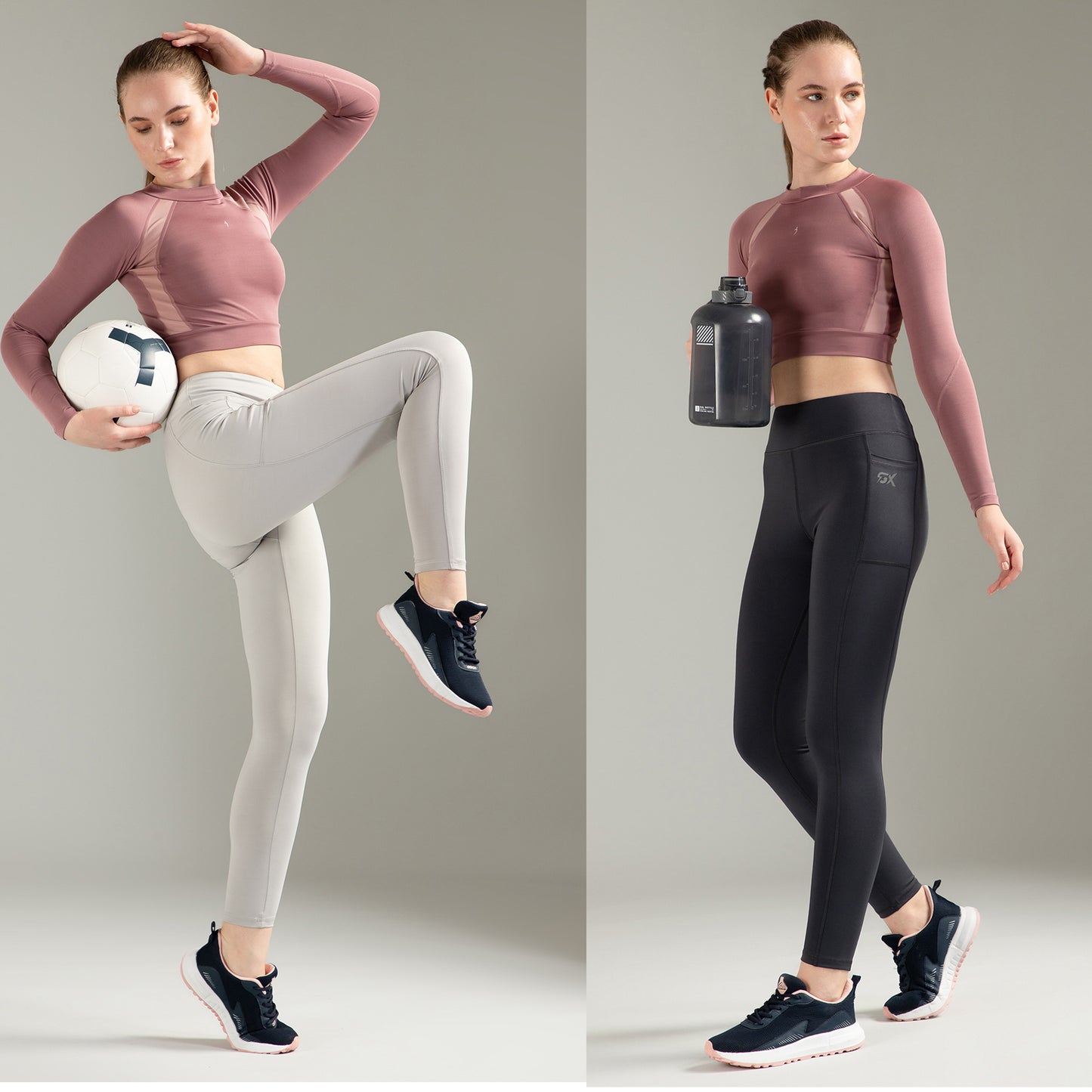 Dark Grey & Light Grey Combo Leggings