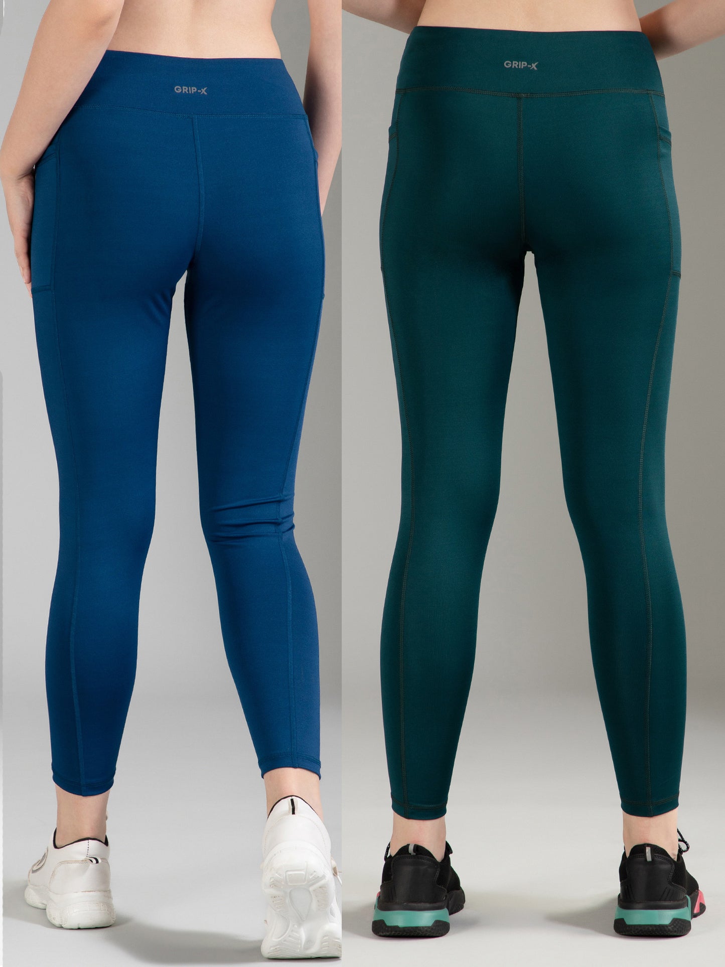Blue & Dark Green Combo Leggings