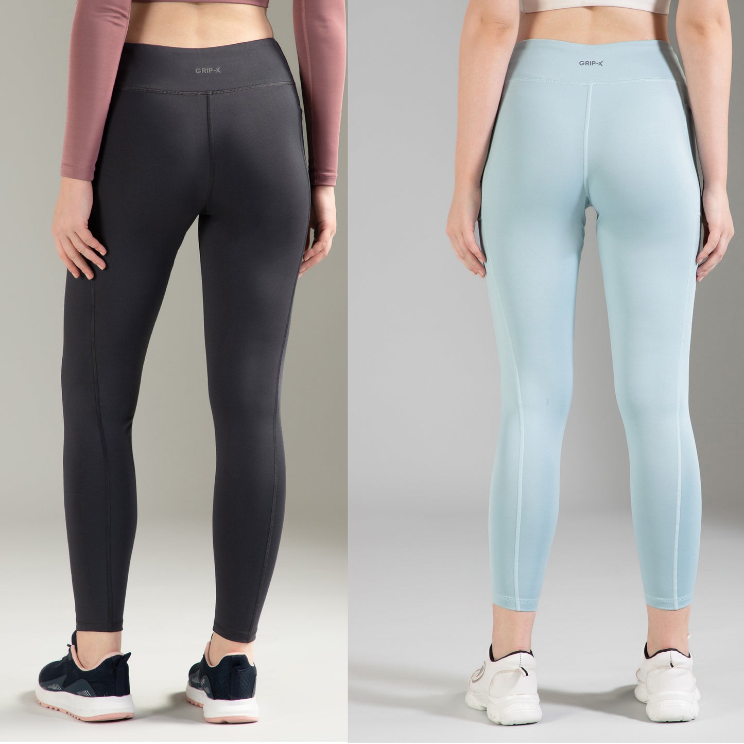 Dark Grey & Sea Green Combo Leggings