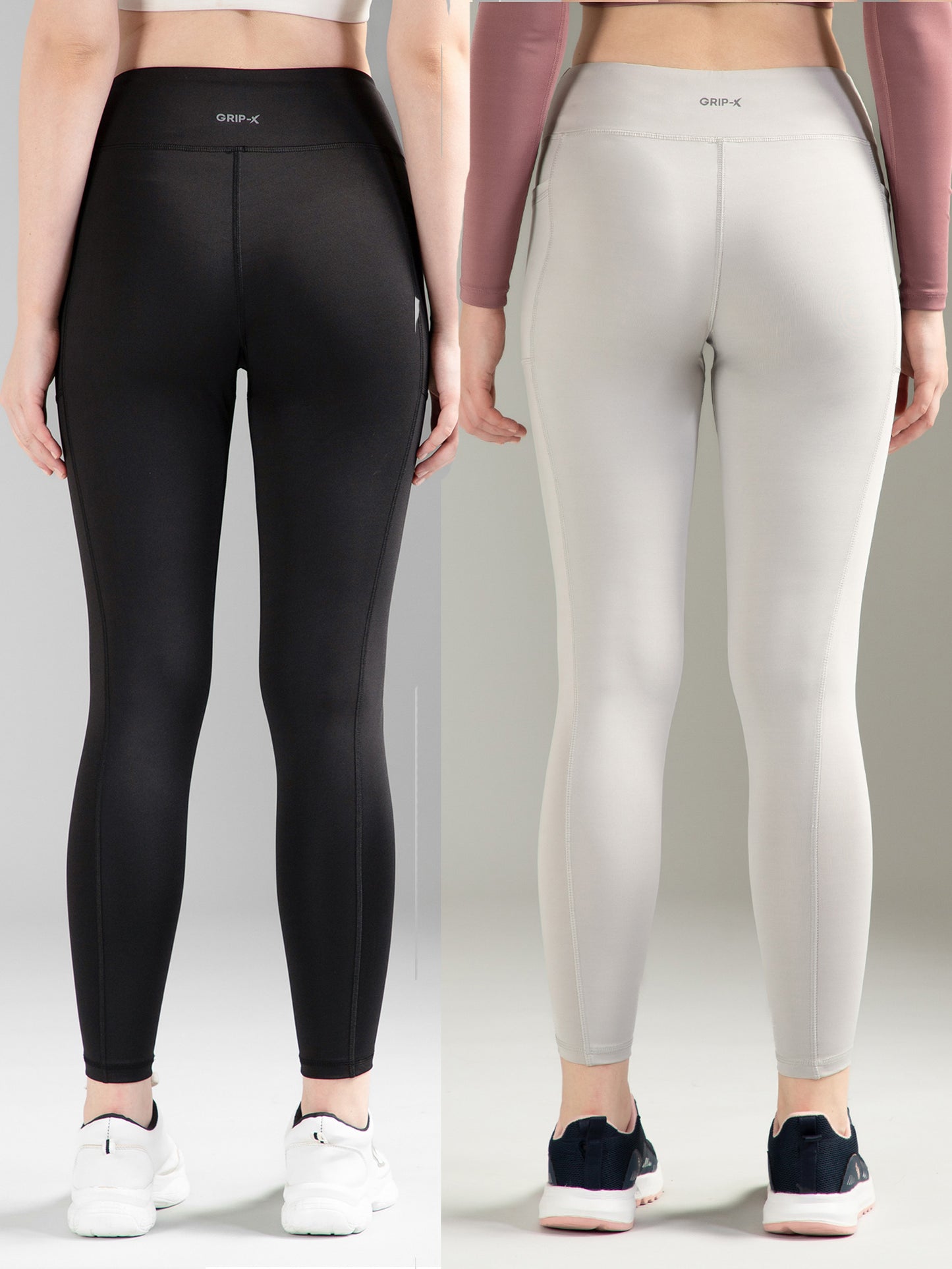 Black & Light Grey Combo Leggings