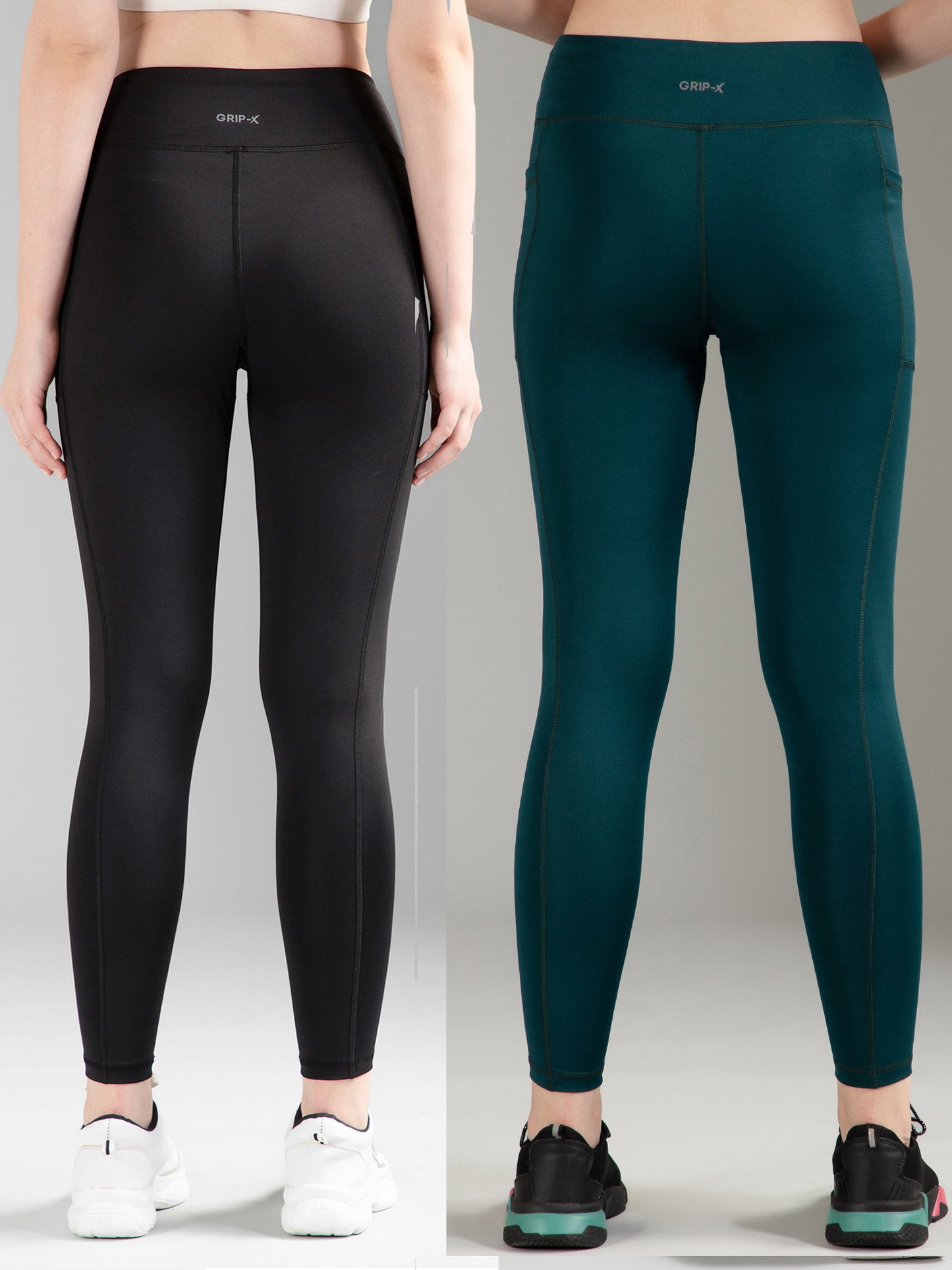 Black & Green Combo Leggings