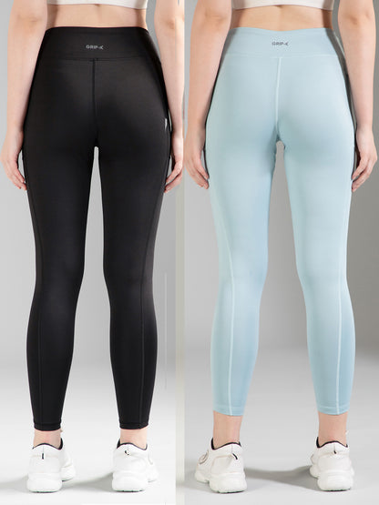 Black & Sea Green Combo Leggings