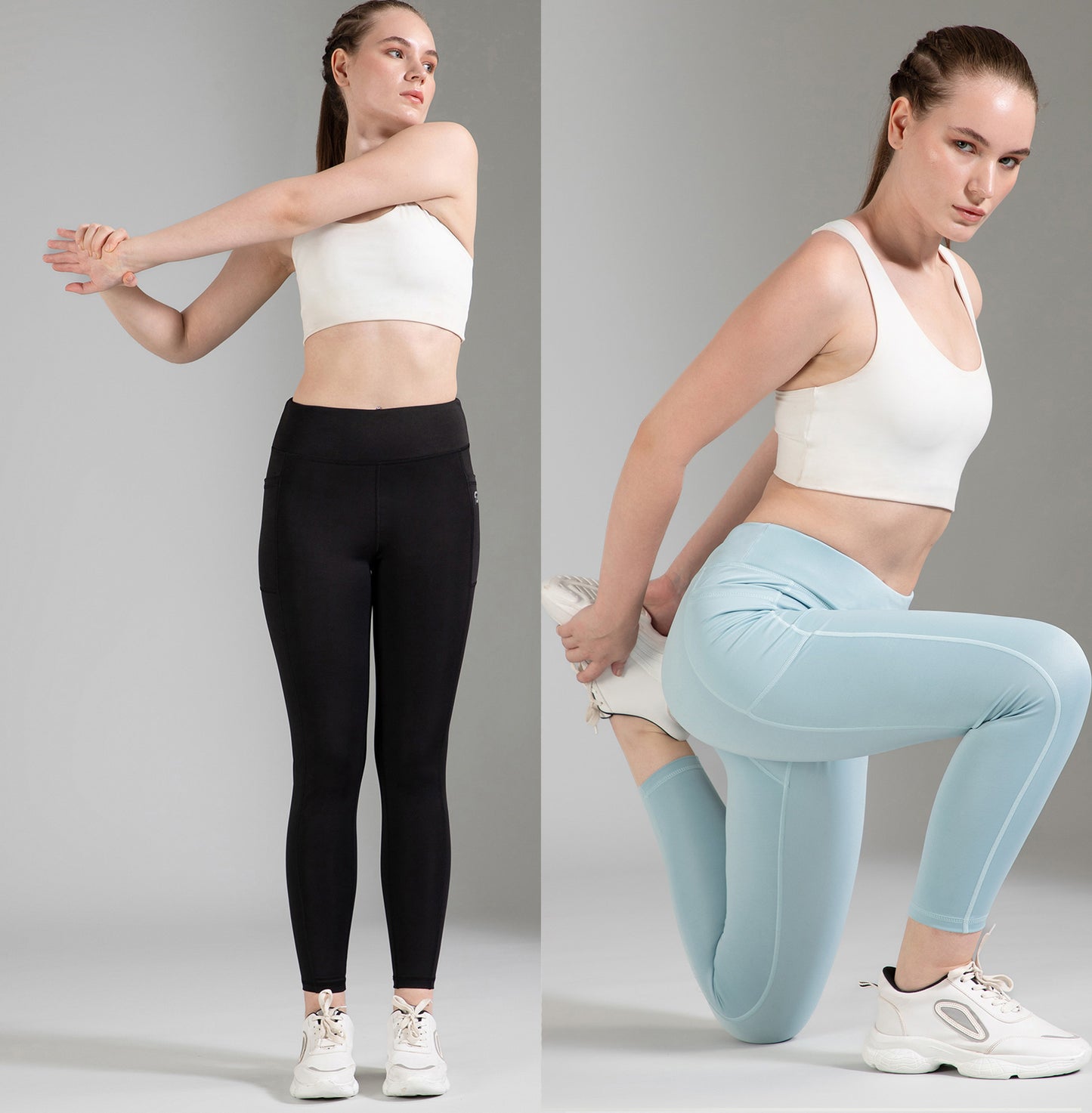 Black & Sea Green Combo Leggings