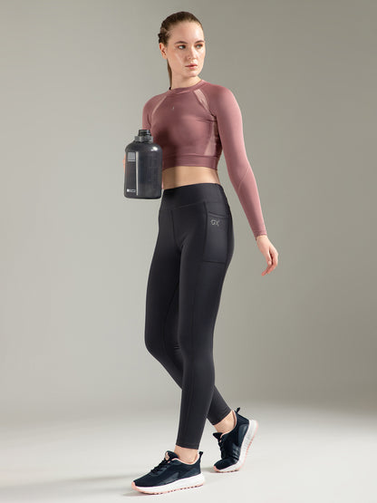 Solid Dark Grey Legging