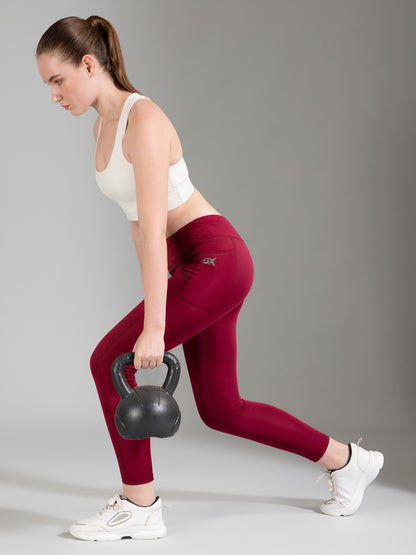 Solid Maroon Legging