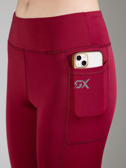 Solid Maroon Legging